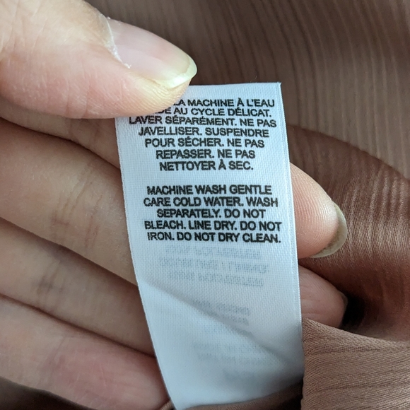 DYNAMITE New with Tags Blush/Rose Smocked Halter Top Size Small S - Picture 8 of 9